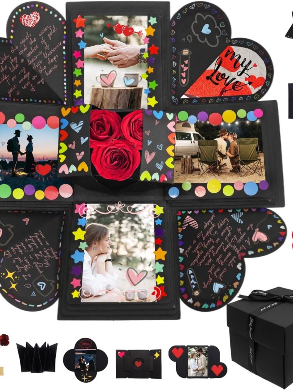 Explosion Box Gifts,Surprise Creative DIY Photo,Exploding Love Box,Love Memory P